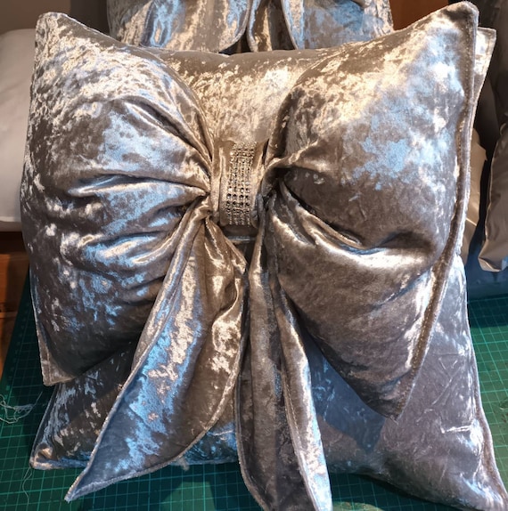 Large crushed velvet cushion hot sale