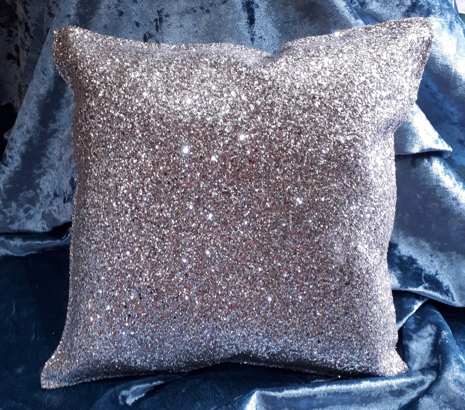 Full Front Glitter Cushions Glitter Cushion Velvet Cushion Etsy UK