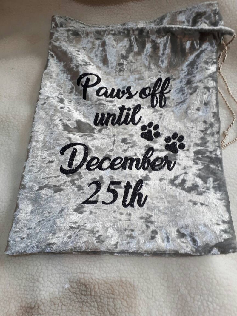 Dog or cat Santa sack Personalised Christmas present sack