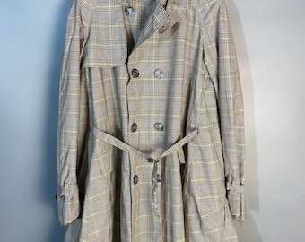 Dsquared Womens Double Breasted Check Cotton Trench Coat Jacket Size M
