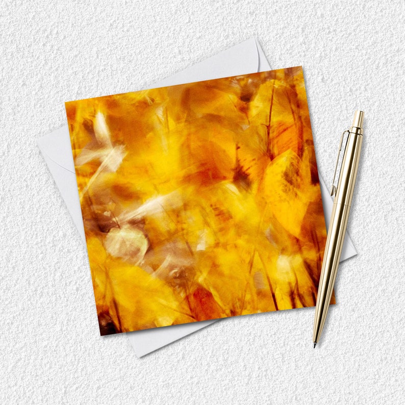 Autumn Leaves Blank Greetings Card Nature Photography Card Plant Card Flower Card Greeting Card UK Any Occasion image 2