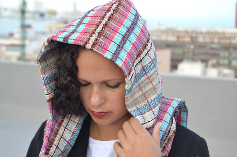 KAPUZENSCHAL Schnittmuster mit Video-Anleitung / PDF Download Anleitung deutsch nähen Hooded Scarf scoodie Schal mit Kapuze winter Nähidee image 6