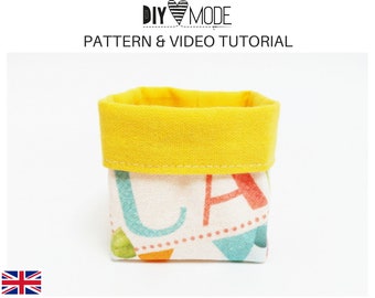 MINI ORGANIZER sewing pattern with video instructions / PDF download sewing tutorial small little gift