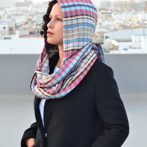 KAPUZENSCHAL Schnittmuster mit Video-Anleitung / PDF Download Anleitung deutsch nähen Hooded Scarf scoodie Schal mit Kapuze winter Nähidee image 4