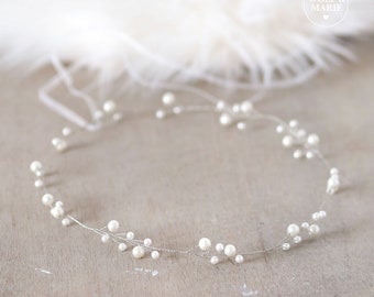 Haarband "Blanche" Diadem  Haarschmuck Brautschmuck Hochzeit