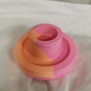 Candlestick | orange pink | candle holder | taper candles | Raysin | colorful