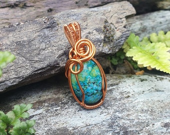 The "Apollo" Jasper in Coated Copper Pendant