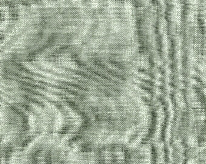 Sherwood Forest Hand-dyed Linen from Vintage NeedleArts cross stitch fabric cloth primitive sage medium green 28 32 36 count