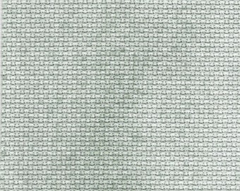 Verdigris Opalescent Traditional Hand-dyed Aida cross stitch fabric cloth Vintage NeedleArts sparkles glitter medium green no gray tones