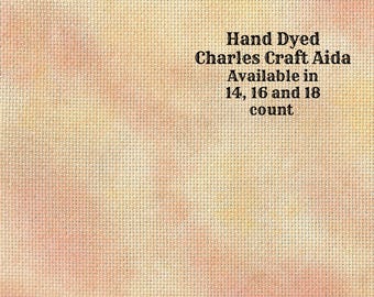 Fire Aida (CC-BDA-25-76-20-PT) ~ Hand Dyed Dmc/Charles Craft Cross Stitch Fabric from Vintage NeedleArts