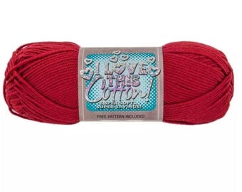 I Love This Cotton! Yarn (Burnt Sienna) ~ soft machine washable 100% cotton