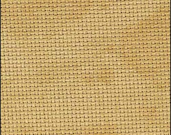 Vintage Country Mocha Zweigart Aida ~ available in 14 and 18 count pre-cut Fat Quarter - 18 x 21 inches