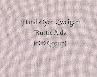 Bubblegum Rustic Aida (OR-DDA-96) ~ Hand Dyed Zweigart Oatmeal Rustico Cross Stitch Fabric