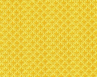 SHORT CUT ~ Keepsake Calico Scalloped Trellis Yellow ~ 100% cotton fabric - Quilter's cotton Choose size below