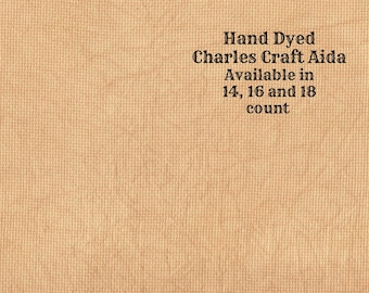Pumpkin Spice Aida (CC-DDA-4) ~ Hand Dyed DMC/Charles Craft Cross Stitch Fabric from Vintage NeedleArts