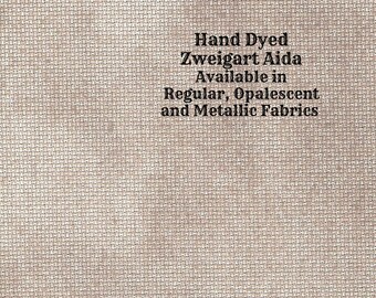 Truffle Aida (Z-BDA-69) Hand Dyed Zweigart Cross Stitch Fabric from Vintage NeedleArts ~ available in regular, opalescent and metallic Aida
