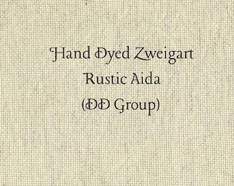 Almond Butter Rustic Aida (OR-DDA-56) ~ Hand Dyed Zweigart Oatmeal Rustico Cross Stitch Fabric