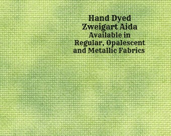 Witch's Brew Aida (Z-BDA-27-74-PT) Hand Dyed Zweigart Cross Stitch Fabric from Vintage NeedleArts ~ available in regular, opal and metallic
