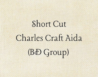 SHORT CUT - Almond (BD) Hand Dyed Charles Craft Aida Cross Stitch Fabric