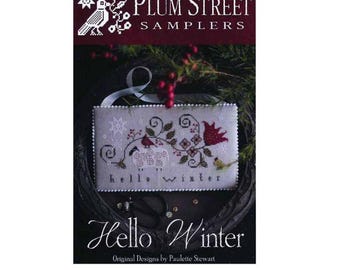 PAPER CHART - Hello Winter from Plum Street Samplers - cross stitch design
