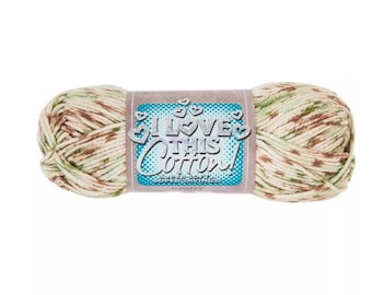 I Love This Cotton! Print Yarn (Woods) ~ soft machine washable 100% cotton