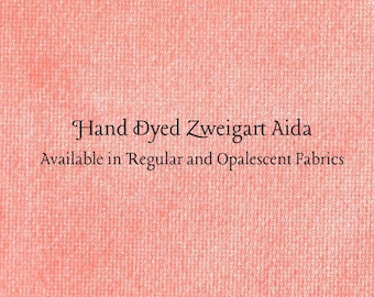 Coral Aida (Z-BDA-71) Hand Dyed Zweigart Cross Stitch Fabric