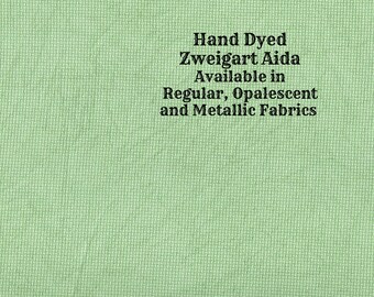 Fern Aida (Z-DDA-75) Hand Dyed Zweigart Cross Stitch Fabric from Vintage NeedleArts ~ available in regular, opalescent and metallic Aida