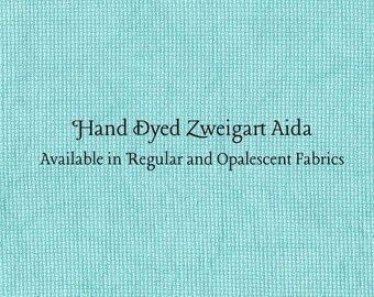 Miss Tilly's Teal Aida (Z-DDA-41) Hand Dyed Zweigart Cross Stitch Fabric