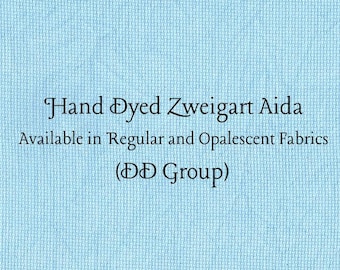 Caribbean Blue Aida (Z-DDA-16) Hand Dyed Zweigart Cross Stitch Fabric