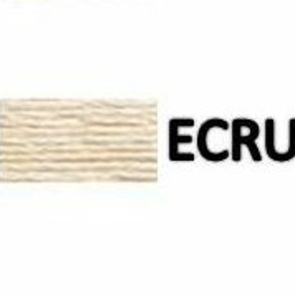 Ecru DMC FLOSS - 6 strand 100% cotton embroidery floss for cross stitch needlepoint crafts 8.7 yards per skein colorfast France