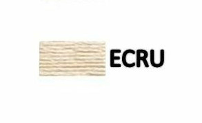 Ecru DMC FLOSS 6 strand 100% cotton embroidery floss for cross stitch needlepoint crafts 8.7 yards per skein colorfast France zdjęcie 1