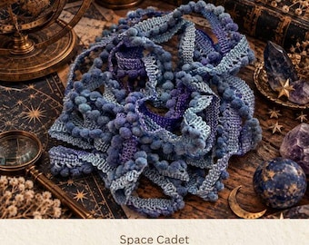Space Cadet Hand Dyed Mini Pom Pom Trim (MPP-77) ~ 2 continuous yards per package