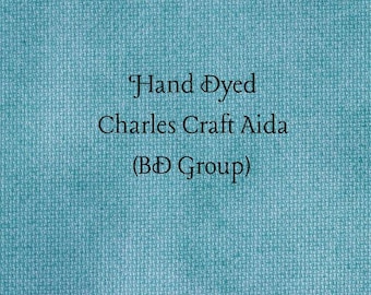 Peacock Aida (CC-BDA-9) ~ Hand Dyed Charles Craft Cross Stitch Fabric