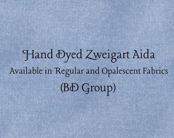 Nantucket Blue Aida (Z-BDA-26) Hand Dyed Zweigart Cross Stitch Fabric