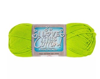 I Love This Cotton! Yarn (Bright Citrus) ~ soft machine washable 100% cotton