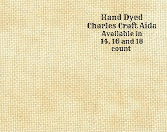 Sunflower Aida (CC-BDA-78) ~ Hand Dyed DMC/Charles Craft Cross Stitch Fabric from Vintage NeedleArts