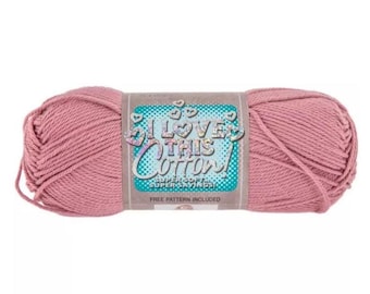 I Love This Cotton! Yarn (Rosy) ~ soft machine washable 100% cotton yarn amigurumi crochet knitting