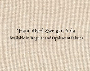 Mocha Aida (Z-DDA-72) Hand Dyed Zweigart Cross Stitch Fabric