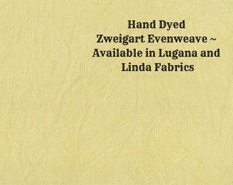 Olde Gold Evenweave (LG/LND-13) Hand Dyed Zweigart Cross Stitch Fabric from Vintage NeedleArts ~ available in Lugana and Linda fabrics