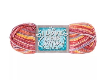 I Love This Cotton! Print Yarn (Harvest) ~ soft machine washable 100% cotton yarn amigurumi crochet knitting multicolored variegated