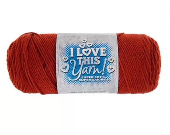 I Love This Yarn! (Terra Cotta) ~ super soft machine washable 100% acrylic