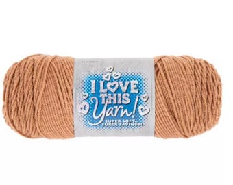 I Love This Yarn! (Toasted Almond) ~ super soft machine washable 100% acrylic