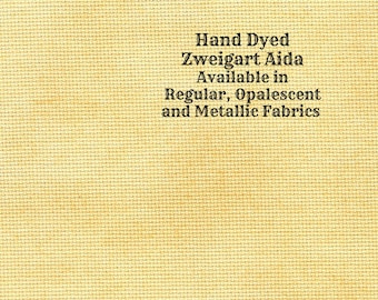 King's Gold Aida (Z-BDA-25) Hand Dyed Zweigart Cross Stitch Fabric from Vintage NeedleArts ~ available in regular, opal and metallic Aida