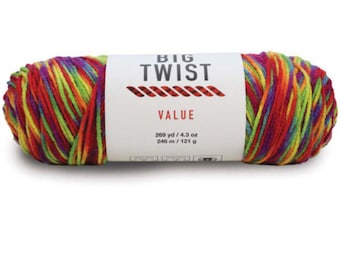 Big Twist Ombre Value Yarn (Roller Rink) ~ 100% worsted acrylic super soft machine washable super soft