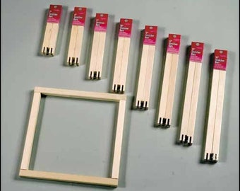 Stretcher Bars - FA Edmunds 3/4" wide various lengths pine cross stitch needlepoint embroidery painting - 2 packs required to form frame