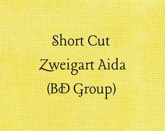 SHORT CUT - Tweety Bird Yellow (BD) Hand Dyed Zweigart Aida Cross Stitch Fabric