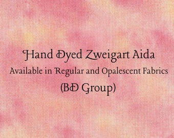 Raspberry Swirl Aida (Z-BDA-25-95-PT) Hand Dyed Zweigart Cross Stitch Fabric