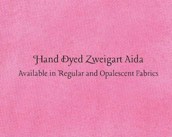 Peony Aida (Z-BDA-51) Hand Dyed Zweigart Cross Stitch Fabric