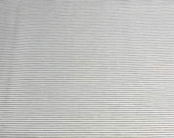 PER YARD ~ Riley Blake Beige and White Stripes Flannel Fabric ~ 100% cotton 1/8th inch stripes