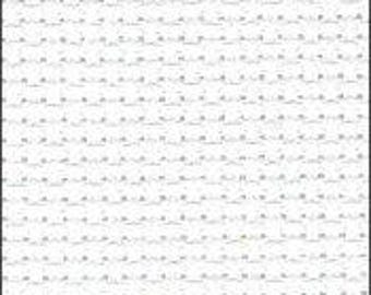 White Charles Craft/DMC Aida ~ undyed fabric available in 14/16/18count